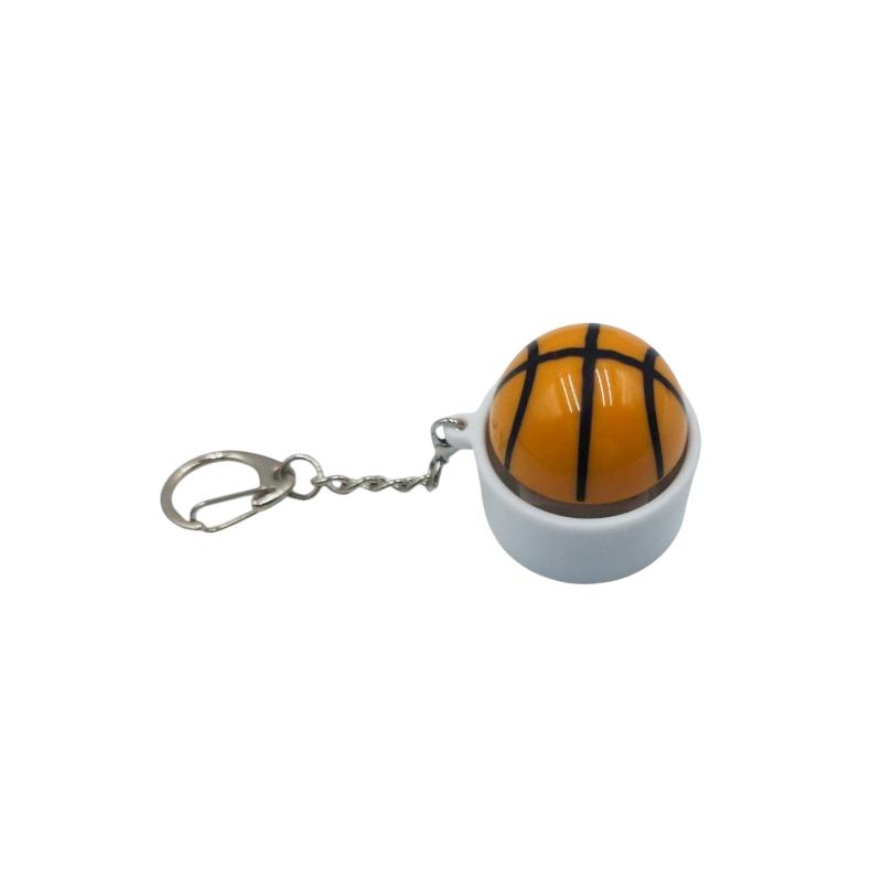 Creative 3D Print Basketball Football Fidget Keychain Push Clicker Stress Relief Toy for Corporate Promotional Gift