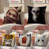 TV Show AHS Fear Cushion Cover Pillowcase Short Plush Invisible Zipper Room Sofa Cushion Cover
