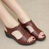 Summer New Women Fish Mouth Wedge Sandals Soft Sole Sandals Comfortable Mother Shoes