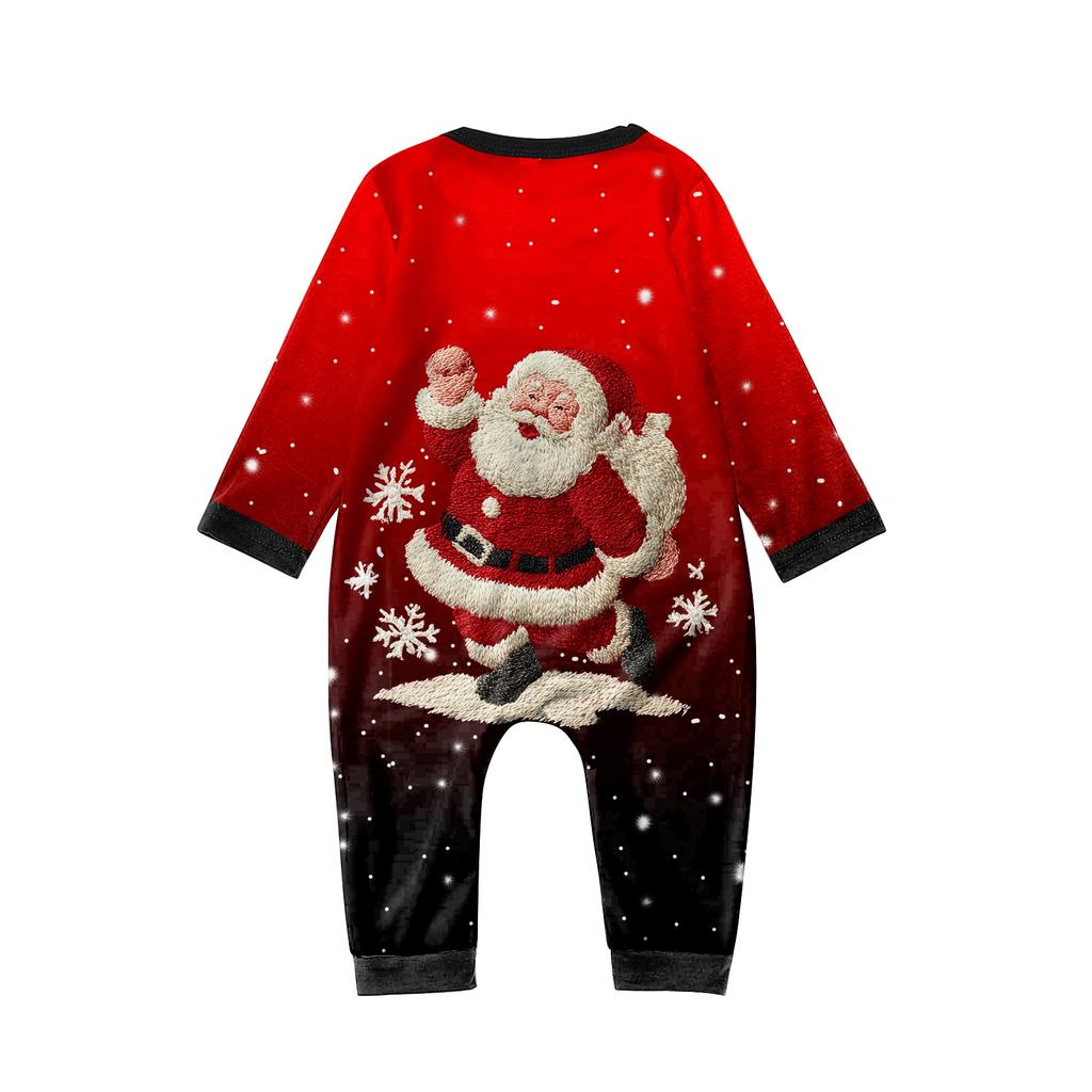 Family Casual Comfortable Long Sleeved Long Pants 3D Christmas Printed Parent-child Set