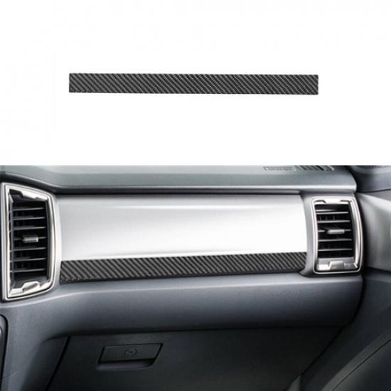 Carbon Fiber Passenger Dashboard Strip Cover Trim For Ford Ranger -