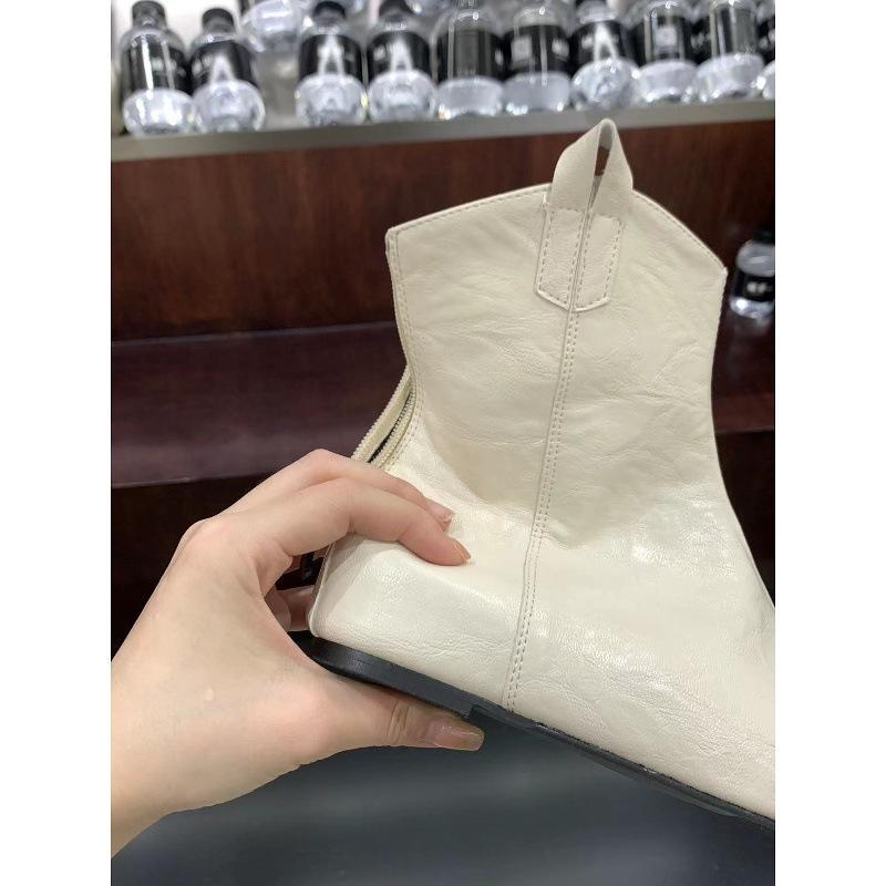 Inner Height Increasing Pointed Western Cowboy Boots Women's Shoes Single Boots Brown Medium Boots