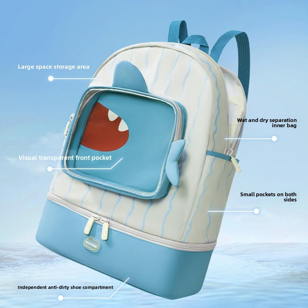 Dry Wet Separation Swimsuit Storage Bag Cute Shape Portable Beach Backpack  Kids