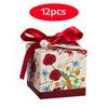 24/12pcs, Deluxe Flower Candy Box, Wedding Candy Box, 2.75x2.75in, Chocolate, Engagement, Party, Party, Christmas Halloween