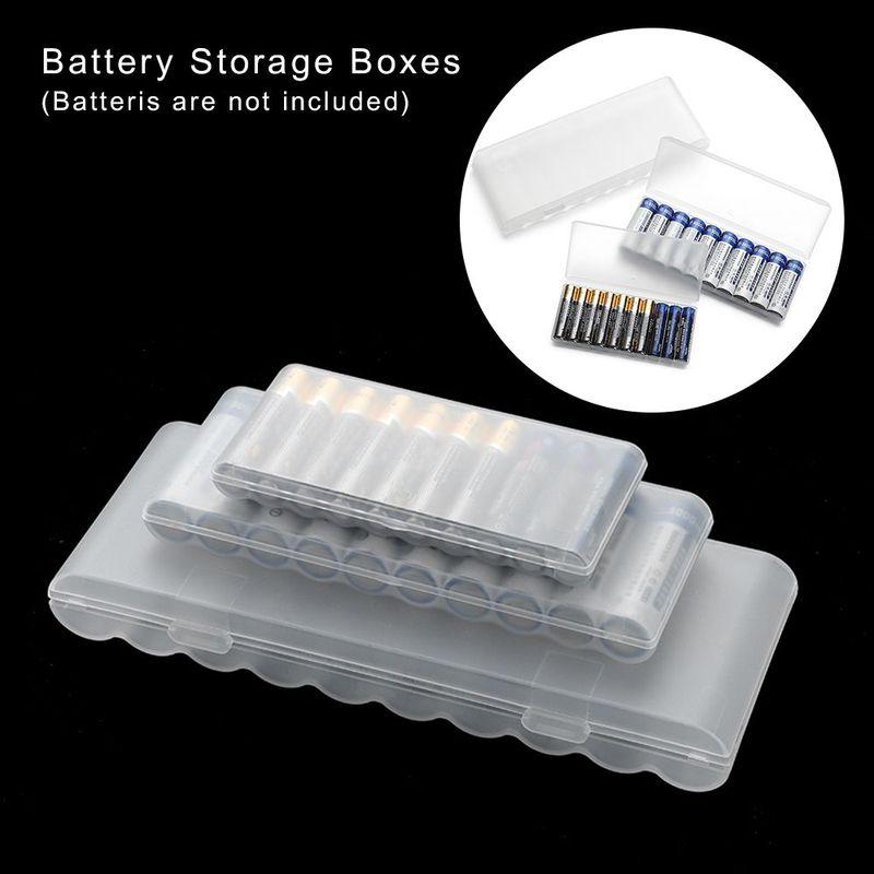 AAAAA Plastic Battery Storage Box Hard Container Case For 10 Slot AAA/AA/18650 Battery Portable Battery Waterproof Organizer Box