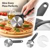 Edelstahl-Pizzaschneider mit Kunststoffgriff und Schutzabdeckung, Multifunktionales Küchenwerkzeug