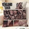 Cartoon Comic V-Vinland Sagapc 2 Pillow Case Natural Linen Organic Fabric Double-Sided Printing Sofa Home Decor Gift Pillow Case