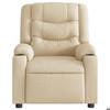 VidaXL Fauteuil de massage inclinable Crème Tissu 4019934