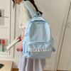 Schoolbag Korean Polka Dot Lace Backpack Lightweight Versatile Casual Backpack Large Capacity Fashion Commuter Student Schoolbag