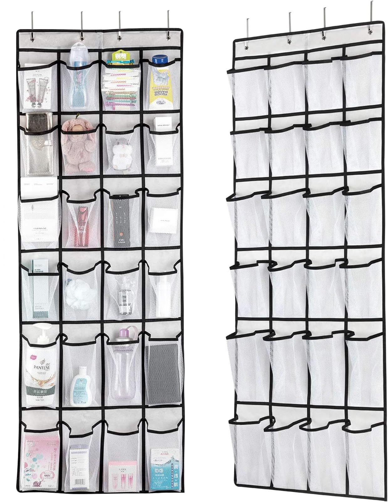 

Lakymisy Door Hanging Wall 24 Shoe Storage Multifunctional Hanging Wall Mounted Storage Shoe Stuffed Small Item Shoe Shoe with Hooks Pocket, Pockets,