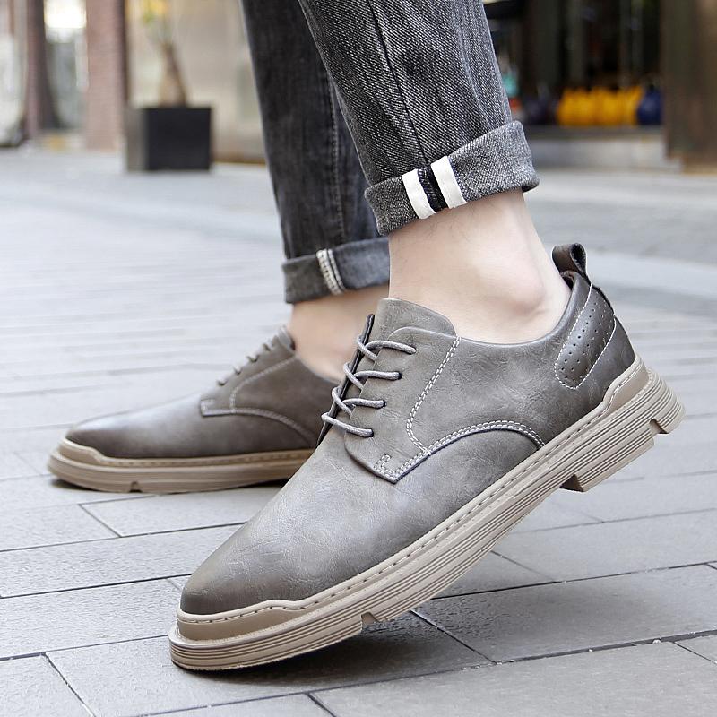 Fashion New Luxury Brand Lace-Up Oxfords for Men Shoes Hot Sale All-match Men Casual Shoes Genuine Leather Male Comfortable Walking Shoe