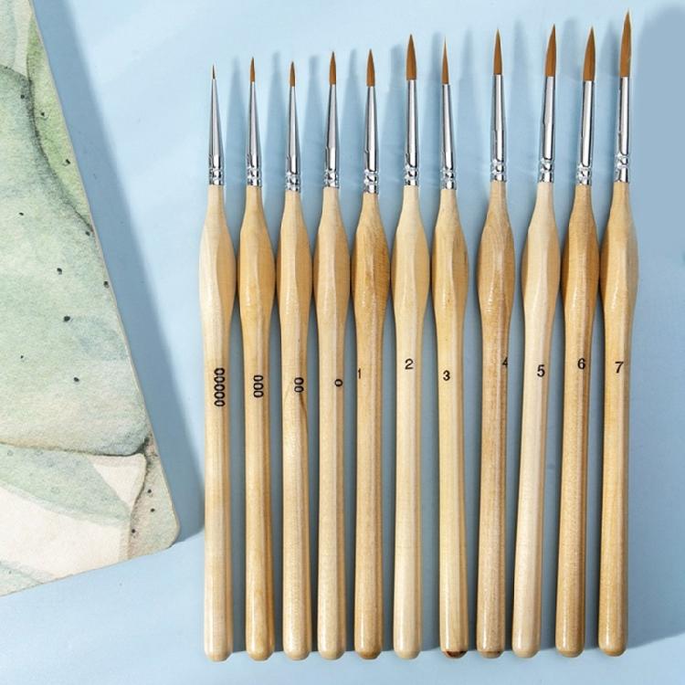 11Pcs Detail Paint Brushes Set for Art Painting Miniature Brush for Acrylic Watercolor Gouache Oil and Face Painting