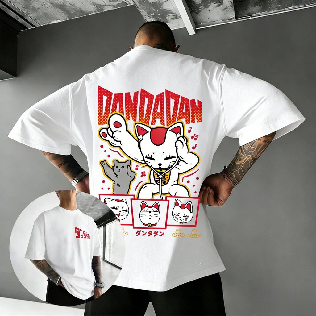 Unisex Dandadan Anime Graphic T Shirt Men Women 2026 Summer Casual Short Sleeve Top Streetwear Japanese Manga Neko Cat Print Tee