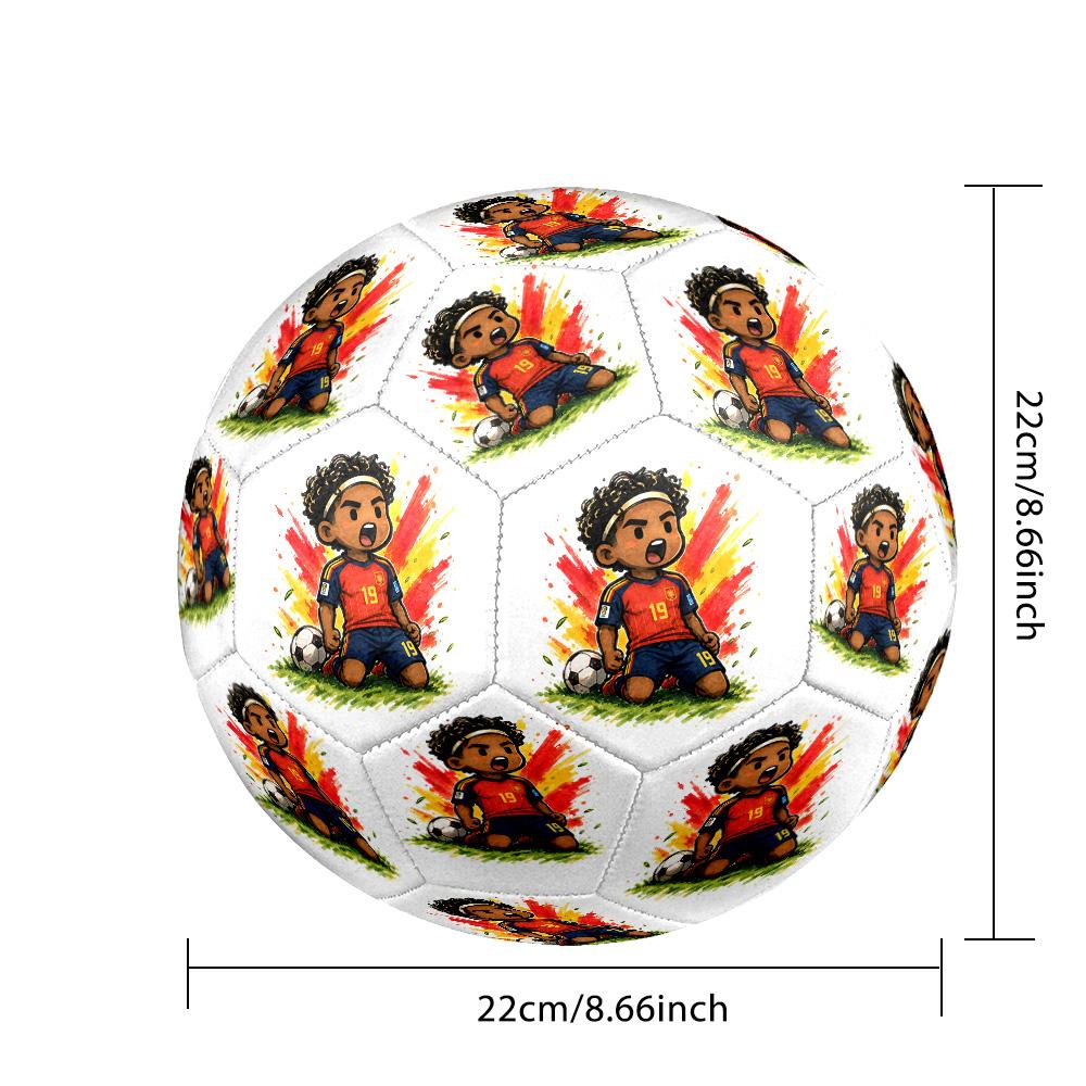 Soccer Player Celebration Size 5 Soccer Ball Machine Stitched Outdoor Training and Matches Unique Gift for Soccer Lovers