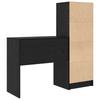 Desk with Drawers 2 pcs Black Oak Effect
