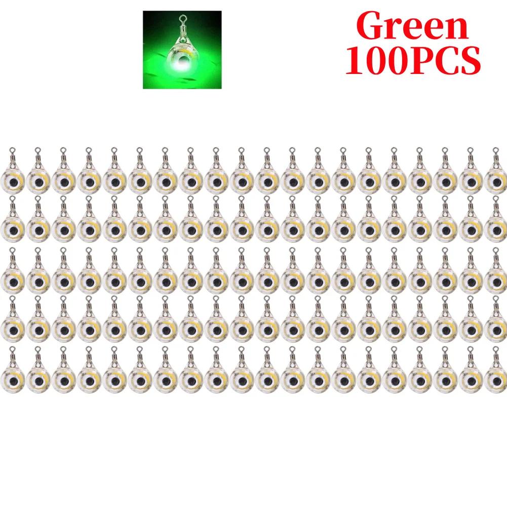 LED Attracting Fish Light Mini Deep Drop Underwater Eye Shape Fishing Squid Fishing Bait Luminous Lure for Attracting Fish