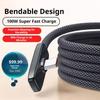 100W Fast Charging Cable Right Angle 90 Degree USB C Type C Data Cord Mobile Cell Phone Fast Charging Data Cable for Samsung MI