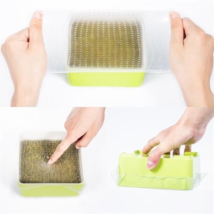 1Pcs 15 cm x 15cm emballage alimentaire avec outil de cuisine de recouvrement scellable transparent