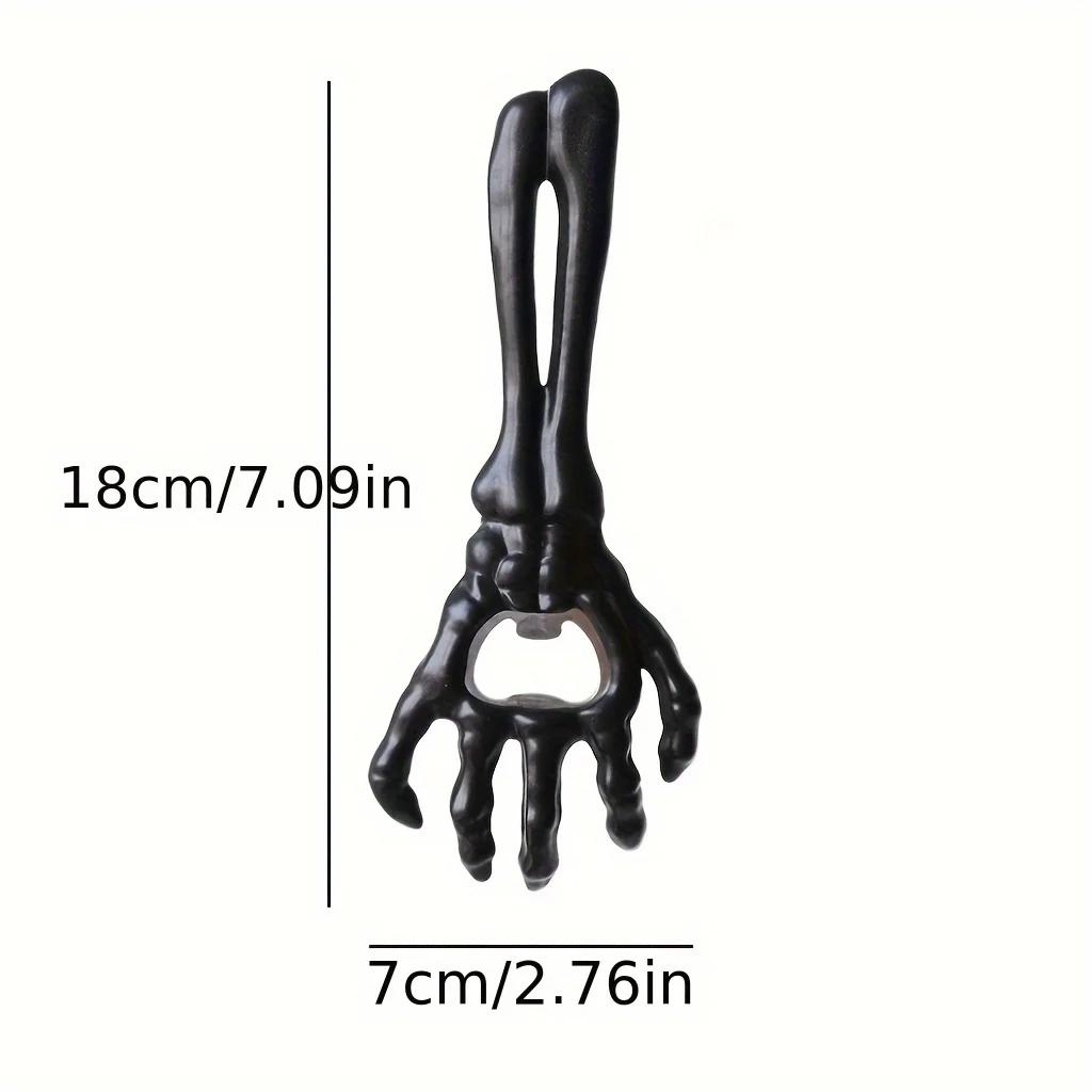 

1pc Skeleton Hand Bottle Opener - Horror-Themed Cast Iron Beer Opener, Perfect for Halloween Parties & Pranks, Bar Accessories чорний