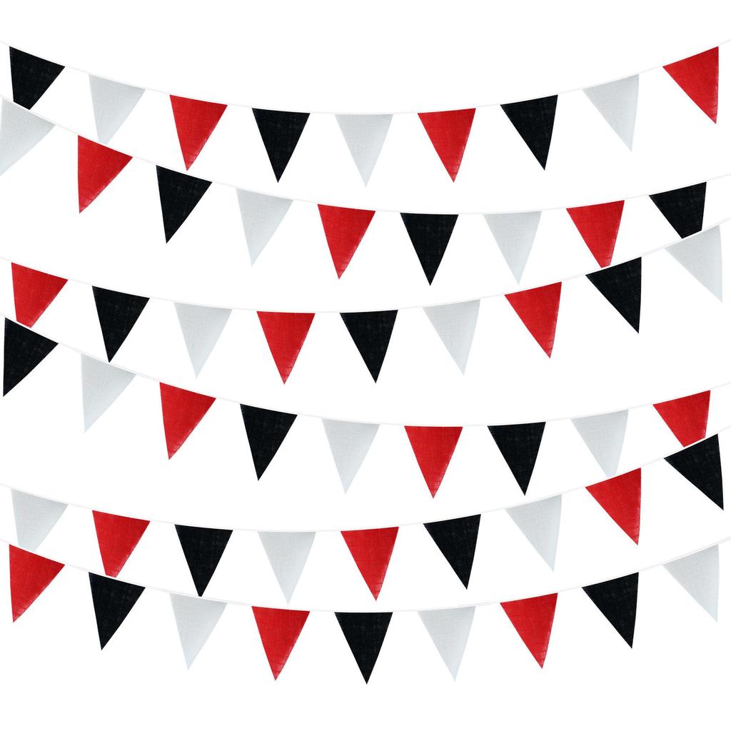 Bandierine Triangolari in Lino Giallo Degradé da 5 Metri (18 pezzi) per Decorazioni di Matrimonio, Festa o Compleanno