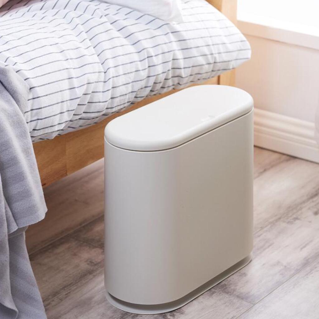Mini Waste Bin Garbage Basket for Home Table Office Trash Can Container 4 Colors PICK - Grey