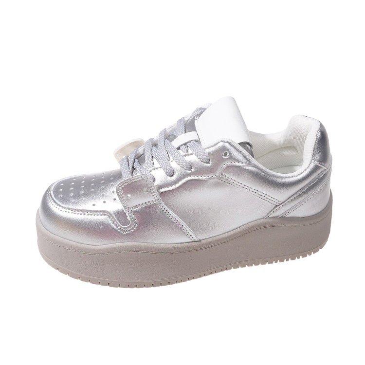 Leather Yellow Board Shoes Women's Summer 2025 New Summer Dopamine Platform Heightening Casual Shoes Ins Tide