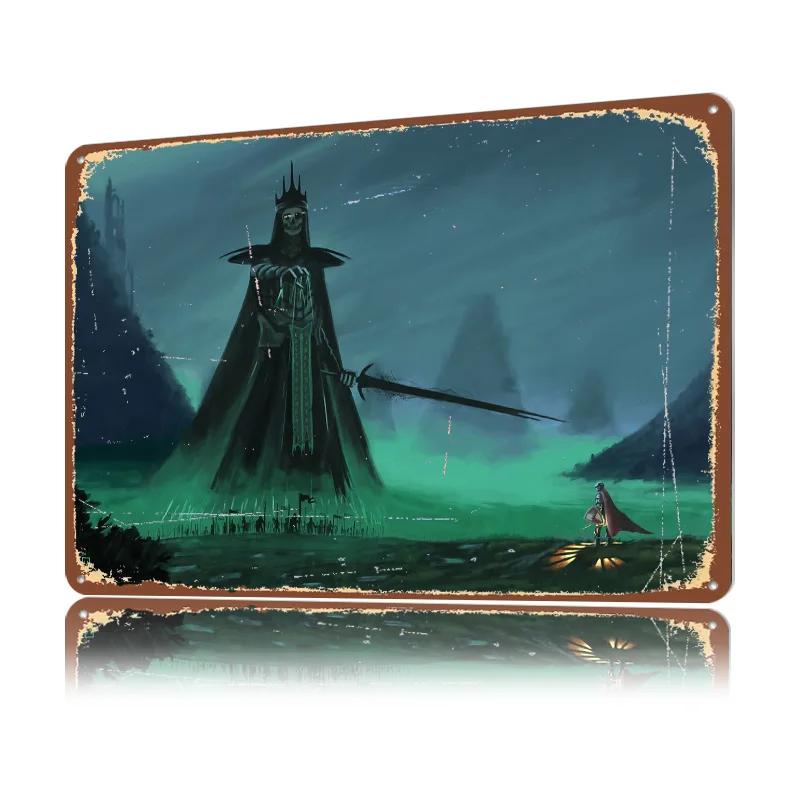 The Summoner D Texture Metal Poster Customized Wall Art Tin Sign Gift for Mancave Decoration Bedroom Accessories Office Decor