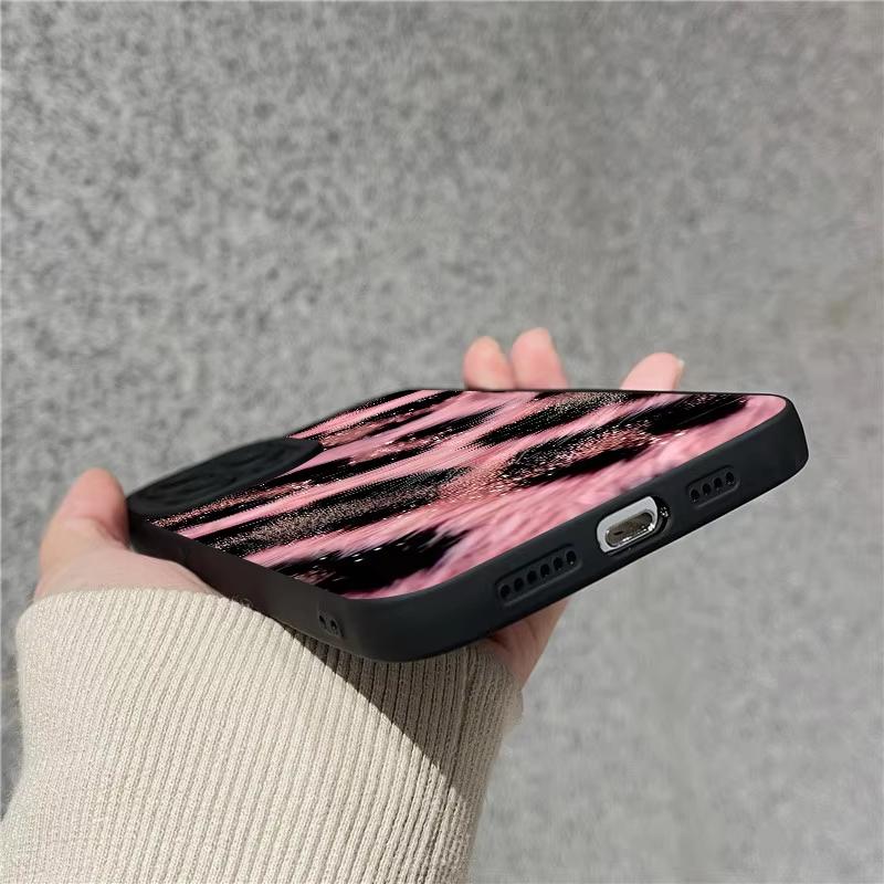 New Luxury Pink Leopard Print Phone Case For Samsung Galaxy S25 Ultra S26 S24 S23 FE S22 Plus S21 S20 A54 A55 A35 A15 Soft Cover