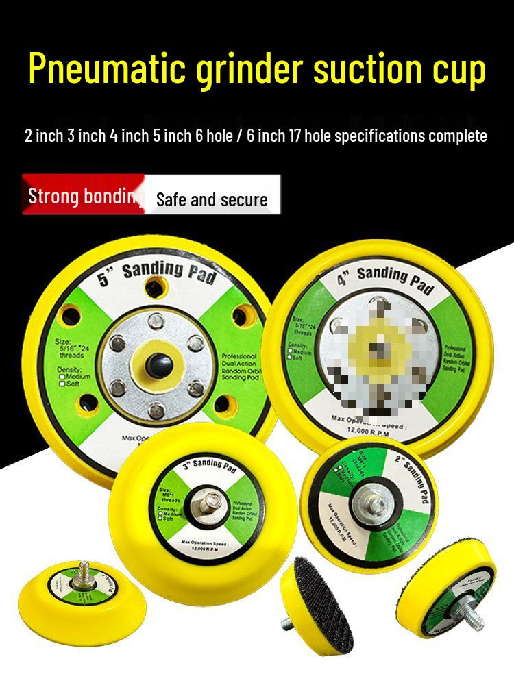 Pneumatic Grinder Sandpaper Discs with Holes: 2", 3", 4", 5" Self-Adhesive Polishing & Suction Cup.