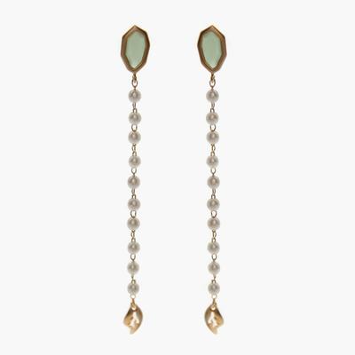 J.Lauren Emerald Cubic Pearl Drop Earrings M02347_P377651942