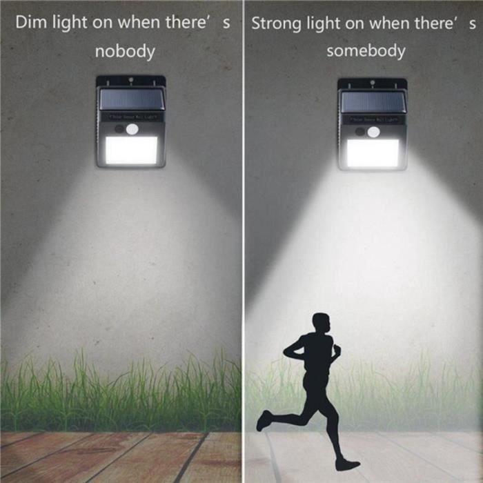 Applique murale - Énergie solaire - 30 LED - Détecteur de mouvement - Étanche IP65 - Jardin extérieur