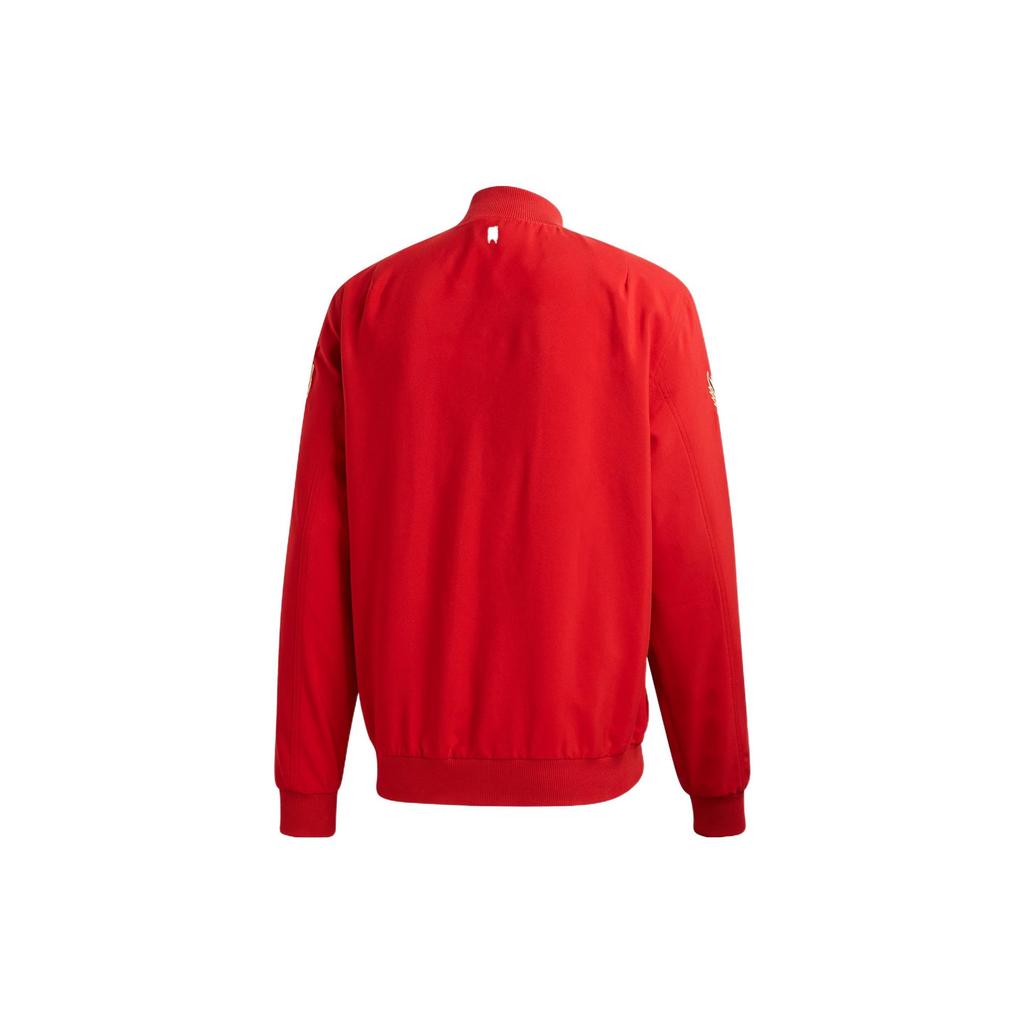 Adidas MUFC Jackets Men's Red Baseball Collar Moderate Other GD4386