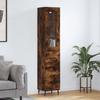 Vidaxl Tall Cabinet, Smoked Oak, 34.5X34X180 Cm