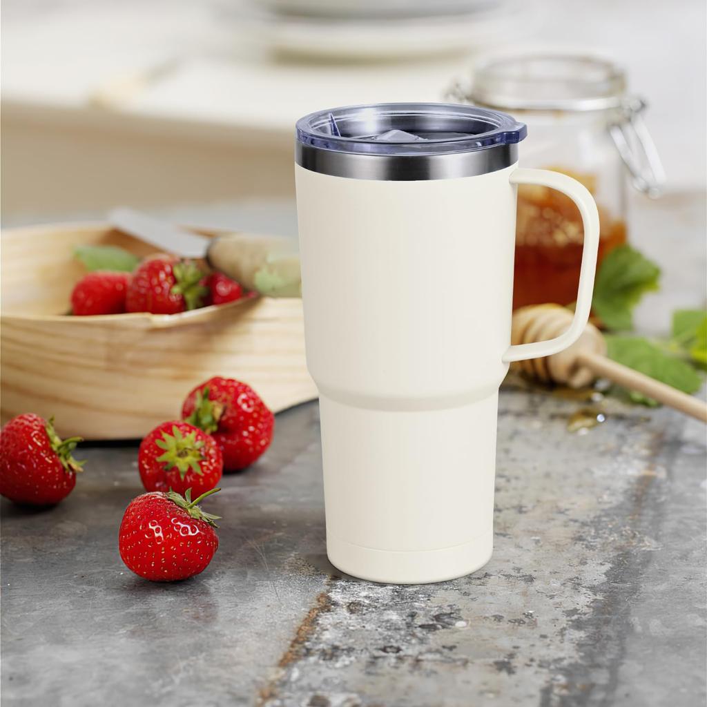 Livole Vacuum Insulated with Keeps Hot or 600ml Coffee Large Capacity with Stainless Steel Double Wall Thermos with Perfect for and Carbonated Perfect