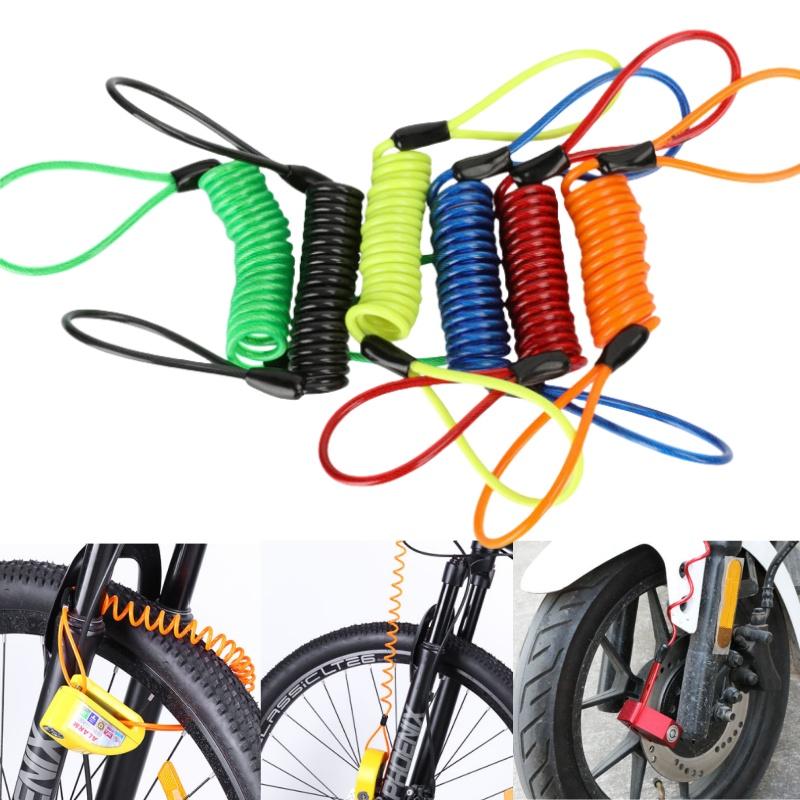 1.2m Safety Disc Brake Helmet Wire Bicycle Lock Rope Anti-theft Security Reminder Motorcycle Spring Cable 2025 NEW