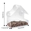 Bird Feeder Acrylic transparent Bird Food Bowl with suction cup, removable and easy to clean 6 inches x 6 inches x 2.8 inches