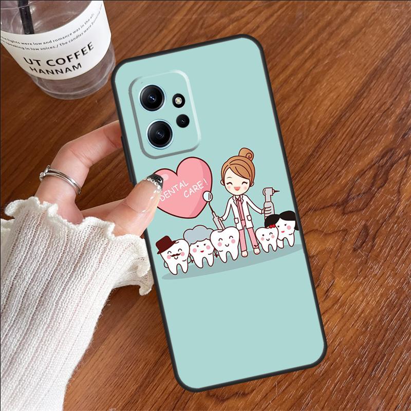 Cartoon Dentist Dental Teeth Case For Xiaomi Redmi 14C 13C 10C 12C Redmi Note 14 Pro 13 12 11 9 10 9S 10S 11S 12S Cover