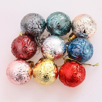 Boules de Noël 12 pièces ensemble de boules de noël boule de décoration d'arbre de noël 4CM