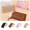 Solid Color Glasses Storage Bag Pu Leather Hanging Neck Eyeglasses Case  Female