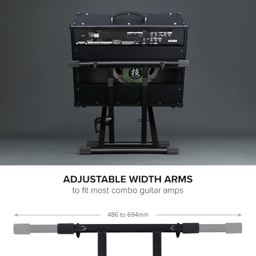 BOSS BAS-1 Stand for Boss Amps, Compatible with Up to 21kg, Adjustable Back Width, Foldable, Rugg...