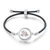 Women's Adjustable Braided Leather Aroma Diffuser Tree of Life Bracelet