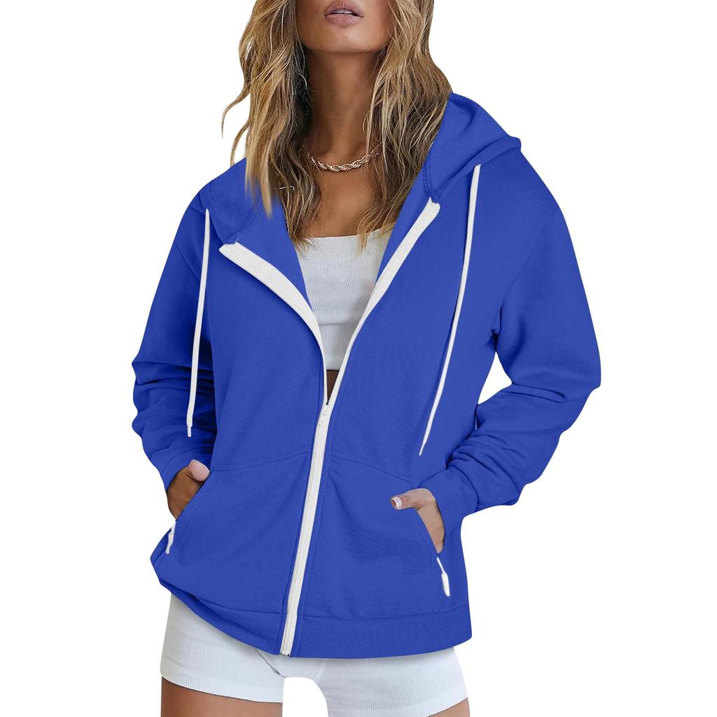 Cross-border 2026 new men's and women's sports hooded sweatshirts, European and American style casual cardigans, zipper-style tops wholesale