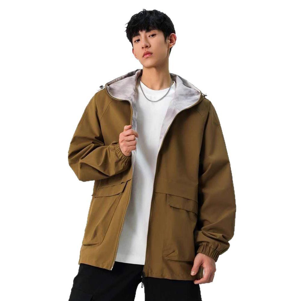 Hooded Jacket Men's Spring and Autumn New Trendy Brand Loose Casual Versatile Coat