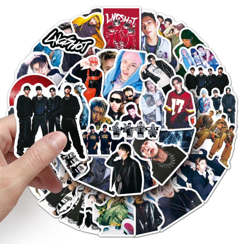 50 Longshot Korean Star Boy Group Waterproof DIY Stickers for Guitar & Notebook