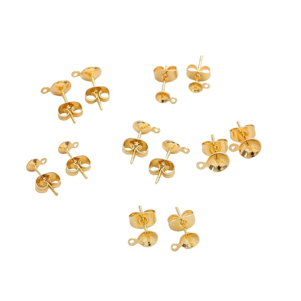 Orecchino a bottone a forma di croce in ottone ramato per perni di orecchini di moda Risultati di gioielli fai da te che creano accessori