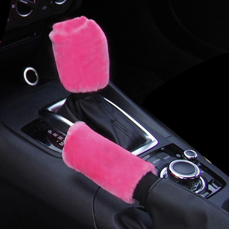 

Автокомфорт Премиальный Плюшевый Чехол на Ручник для Автомобиля Комплект из Двух Комплектов Зимние Теплые Удобные Автотовары розовый