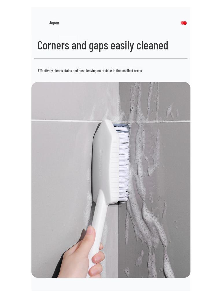 Crevice & Tile Hard Bristle Brush for Bathroom - Perfect for Gaps, Floors, Walls, Sinks, Bathtubs, and More