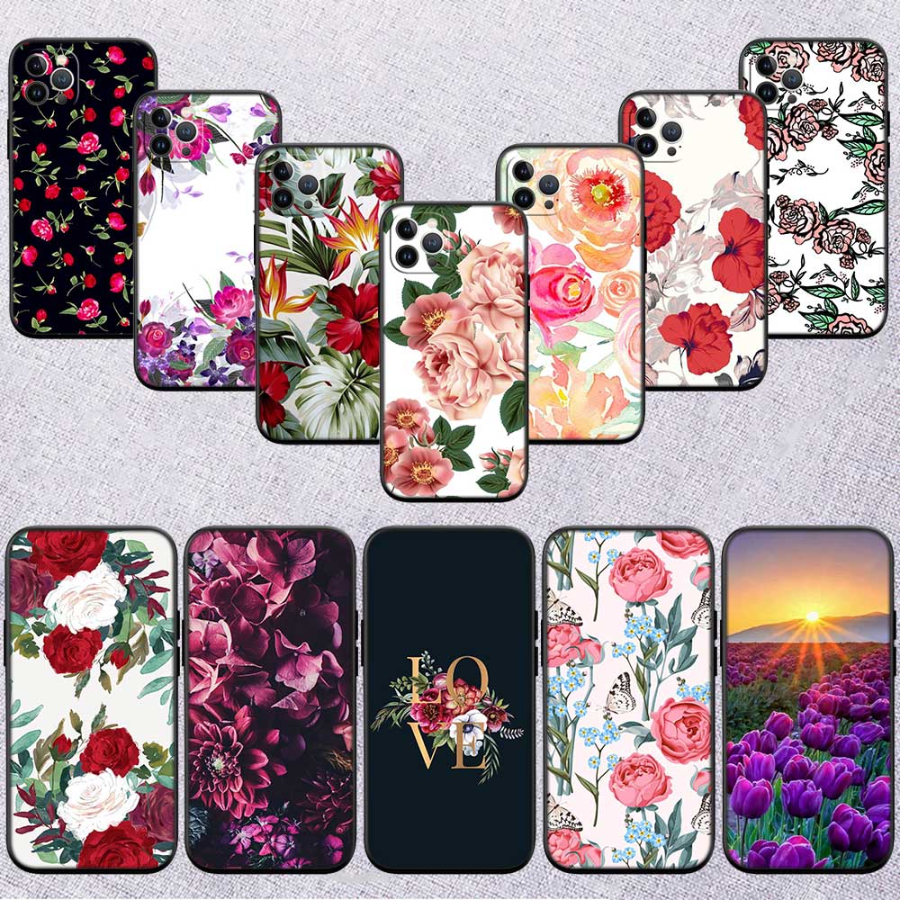 NH24 Flowers rose Pink New High-End Shell Phone Case for iPhone SE X XS XR 16E 17 11 Pro Max 8 7 6 6s Plus Air