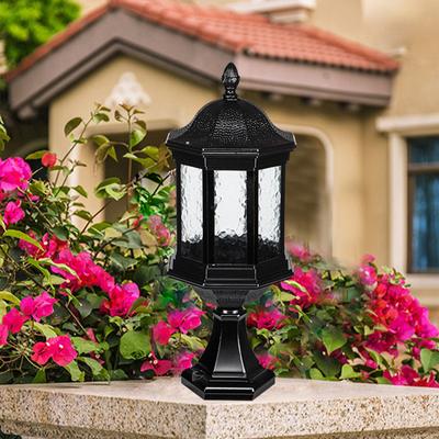 Lampa słupkowa Zewnętrzna brama ogrodzeniowa Filar Kinkiet podwórza Wodoodporna zewnętrzna europejska willa ogrodowa