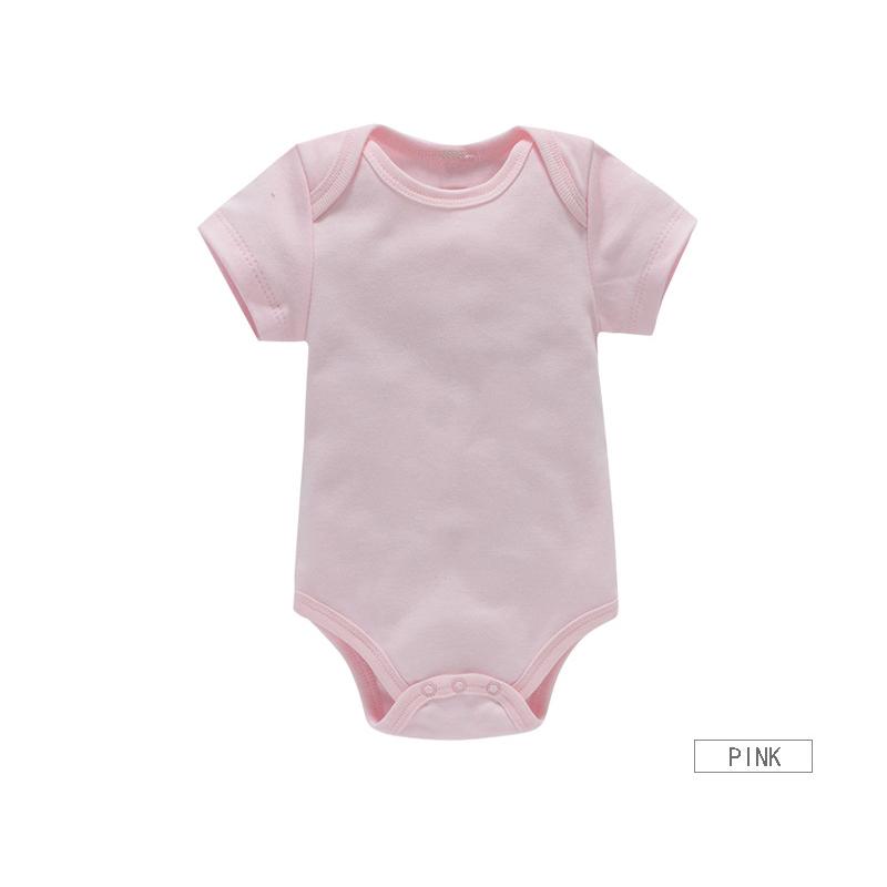 

Детская одежда для мальчика девочки, детский боди, летняя одежда, однотонный ромпер, мягкий хлопковый комбинезон для новорожденных, одежда 0-3M розовый